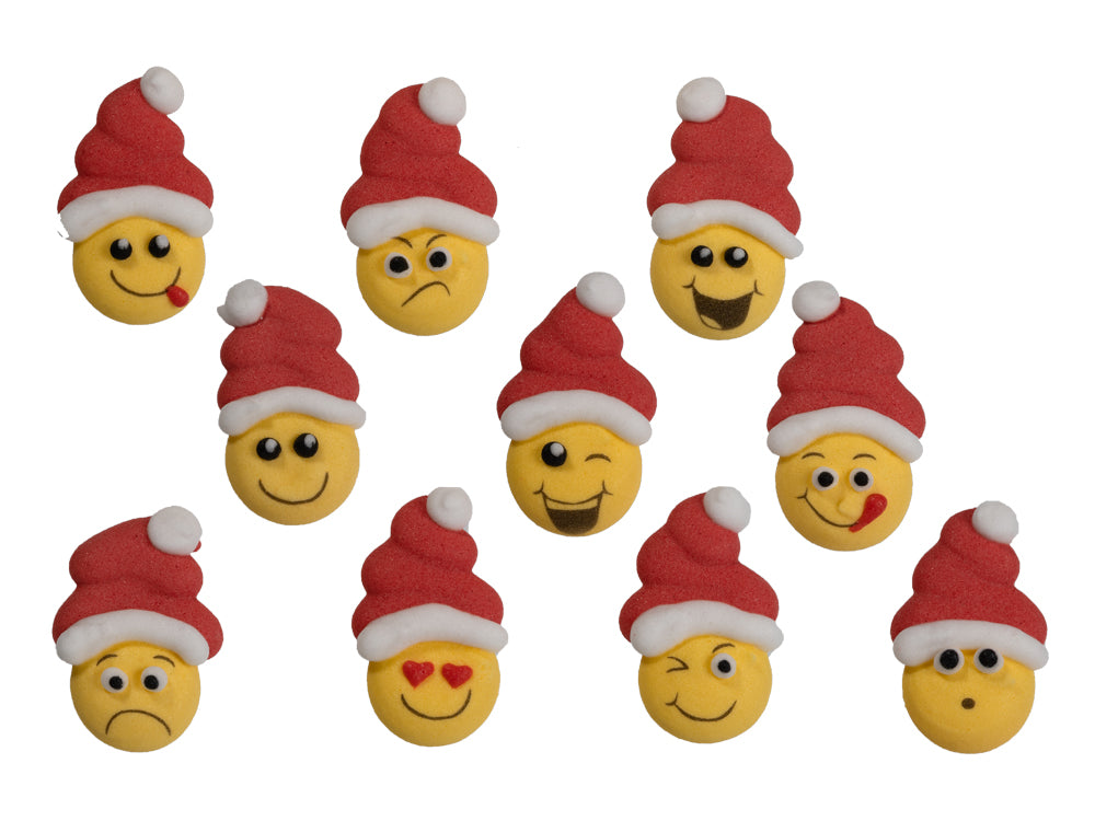 Emojis mit Nikolausmütze