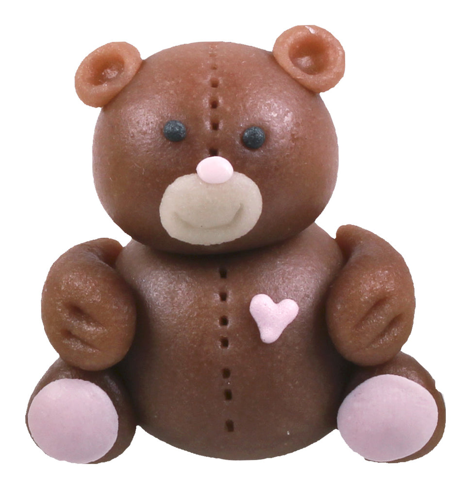 Bear brown heart blue / pink