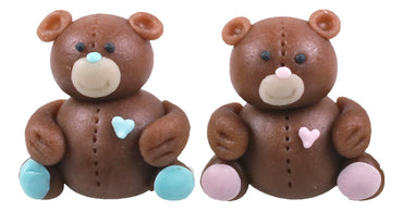 Bear brown heart blue / pink